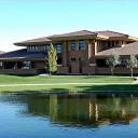 Office building, lakefront view