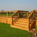 stained pressure treated deck
