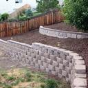 Retaining wall with 16" block, Castle Rock
