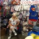Elle Driver at Wonder Costumes Super Con booth.