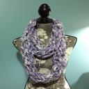 Super Chunky Abstract Multiple Wrap Infinity Scarf for Spring (Purple)