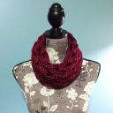 Super Soft Single Wrap Lightweight Infinity Scarf (Red Multi)