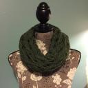 Unisex Super Plush Alpaca Blend Cowl or Infinity Scarf - Deep Green