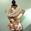 Super Soft Double Wrap Infinity Scarf - Grey_Silver