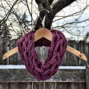 Super Plush Chunky Knit Cowl - Plum