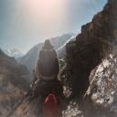 Frederick Marx_riding the trail on the_Journey to Zanskar