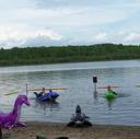 Sandy swimming area