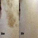 Before and after carpet stain