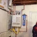 Noritz tank less heater installation with Housepure Descale filter.