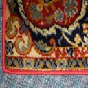 Wool Rug after sides have Binding sewn on