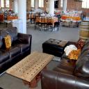 Just another day at the warehouse. Leather, unvarnished woods, & warm c
