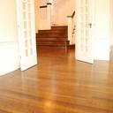 Stained dark hardwood floor