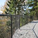 black powder coated fencing