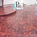 Stamped concrete - residential driveway remodel