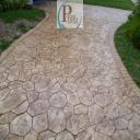 Stamped concrete - residential driveway remodel