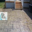 Stamped concrete - residential patio deck remodel