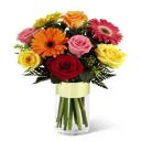 Roses and Gerbera Daisies