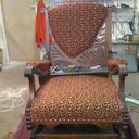 antique chair reupholstered