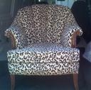 channel back chair reupholstered