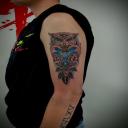 Owl tattoo by Boulder, CO Tattoo artist Kelsie Lee