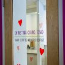 Signage on the door of our pediatric dentist Dr. Christina Ciano's off