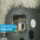 Backwater valve installation, Oakville project