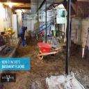 New concrete basement floors, Toronto project