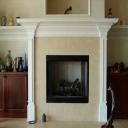 Corner turn fire place mantel