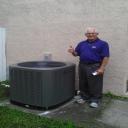 A happy A/C repair customer.