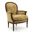 LOUIS OVAL BACK CLOSED ARM LOUNGE ARMCHAIR