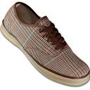 Brown Plaid Mens Dance Sneaker