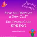 Save $50 on your new car! Use Promo Code SPRING